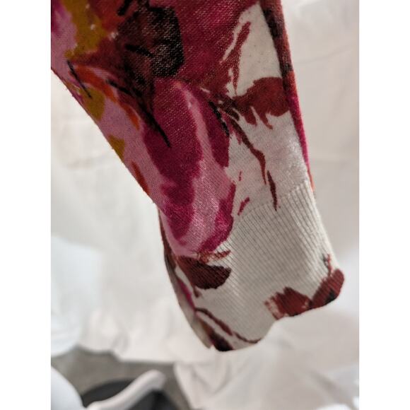 Lane Bryant Cardigan Sweater Women's Plus Size 22/24 Multicolor Bloomcore Shirt - Picture 3 of 13